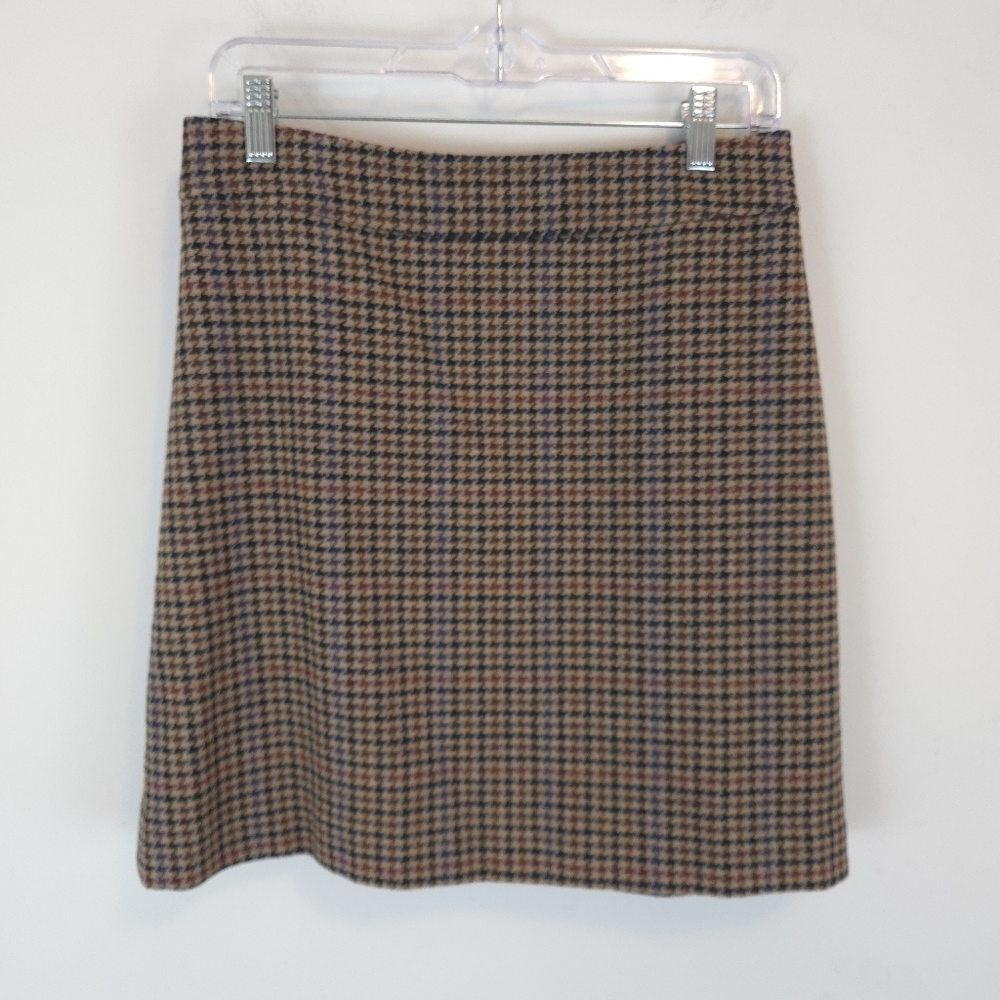 J. Crew Factory Women's Wool-Blend Mini Skirt In Houndstooth